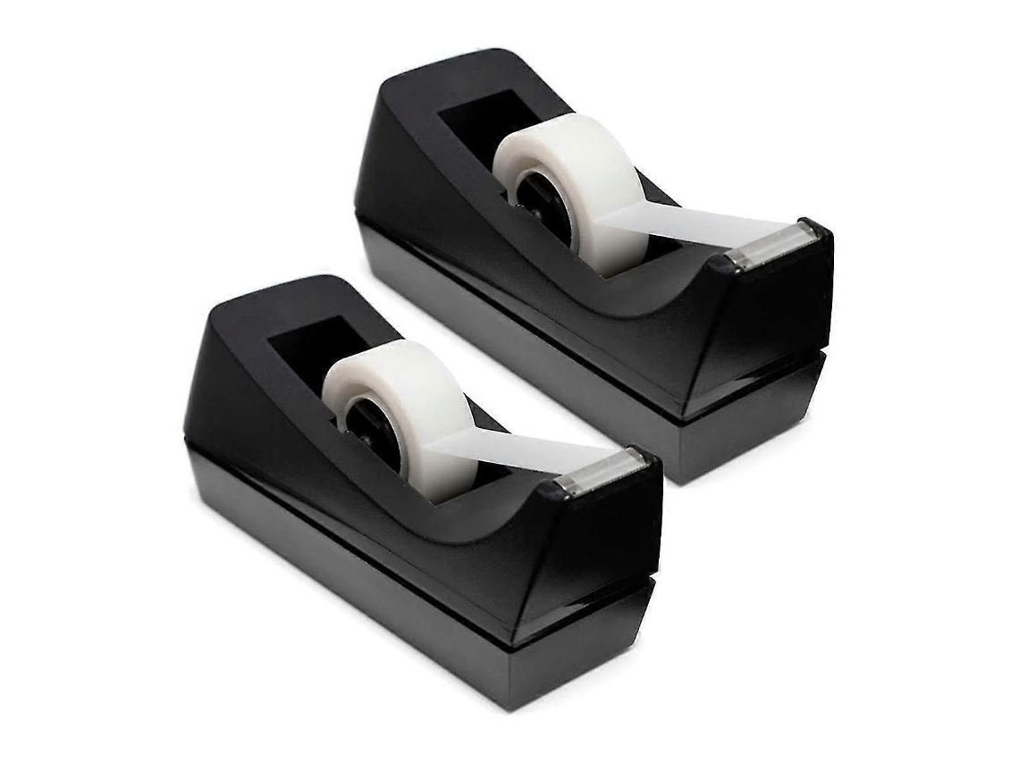 Dispensador de cinta adhesiva de sobremesa con base antideslizante y rollo con peso, ideal para la oficina, el hogar y la escuela (GOKOCO)