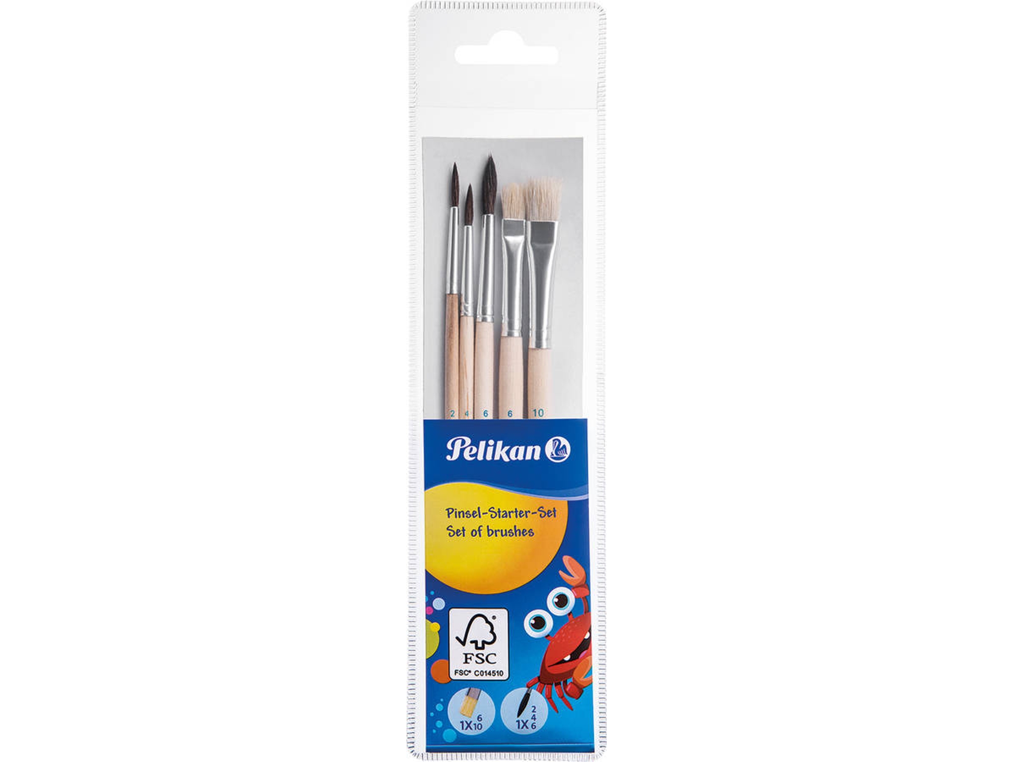 Conjunto de 5 Pinceles PELIKAN 718163 (Marrón)