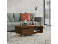 Mesa de Centro de Apoyo 90X60X35 Cm Aglomerado Roble Marrón