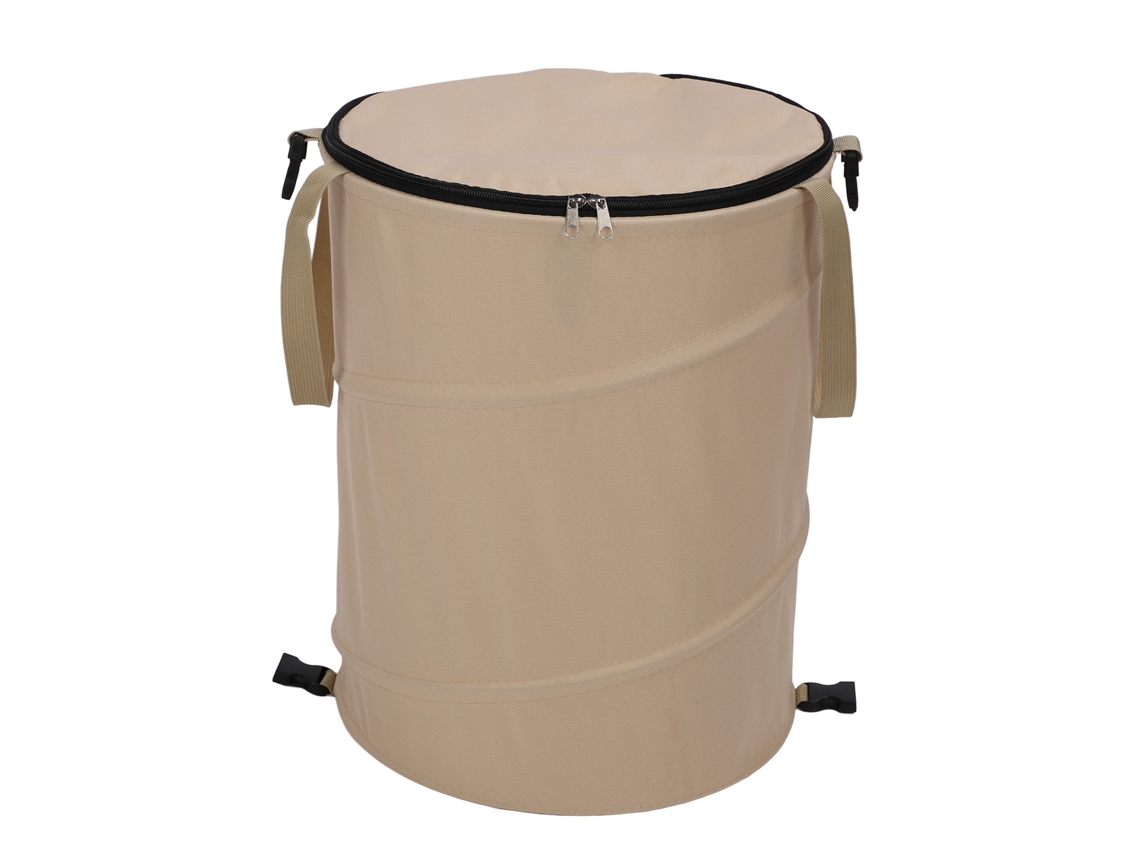 Cubo De Basura Plegable Portátil De Gran Capacidad Para Camping Con Tapa, Tejido Oxford 600d.