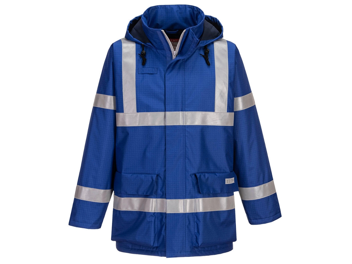 Chaqueta impermeable Bizflame antiestática e ignífuga / Roja / S Portwest