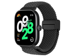 Bracelete Para Redmi Watch 6 / 5 / 4 - Nylon Trançado - Fecho Magnético Preta