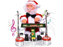 Bj-Electric Papai Noel Boneco Com Música Ornamental Toca Piano Saxofone Guitarra Tambor Presente De Natal Para Ano Novo Crianças