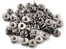 Tuercas hexagonales para uso industrial, tuercas de brida dentadas con resistencia a la corrosión y amplias aplicaciones, 50 tuercas métricas galvanizadas M