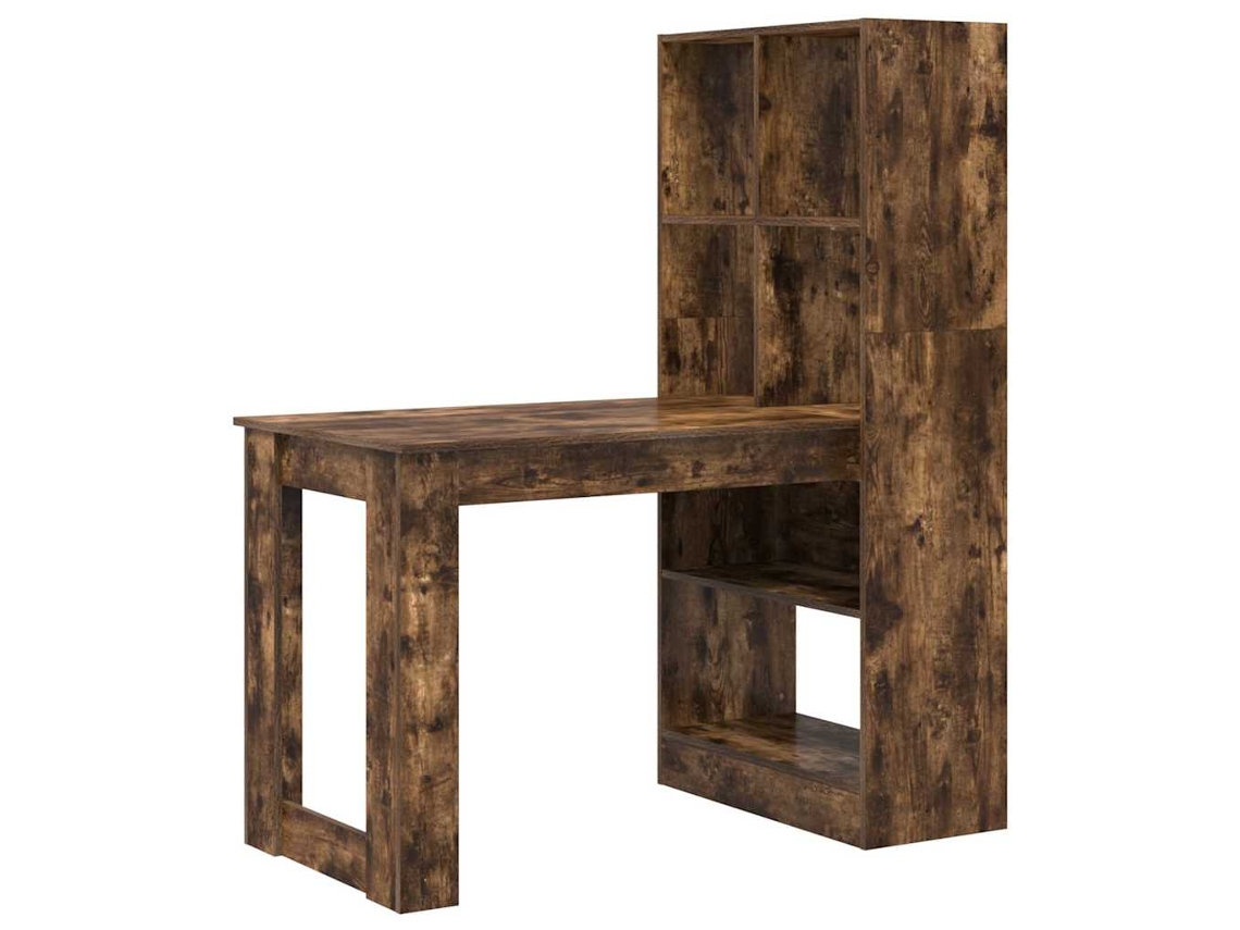 Mesa | Escritorio Roble ahumado 122 x 67 x 145 cm Madera procesada