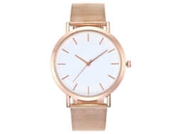 Reloj De Pulsera Analógico De Cuarzo Redondo, Unisex, De Moda, Oro Rosa.