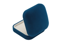 Elegante Caja De Regalo De Terciopelo Azul Para Guardar Joyas, Pulseras Y Accesorios.