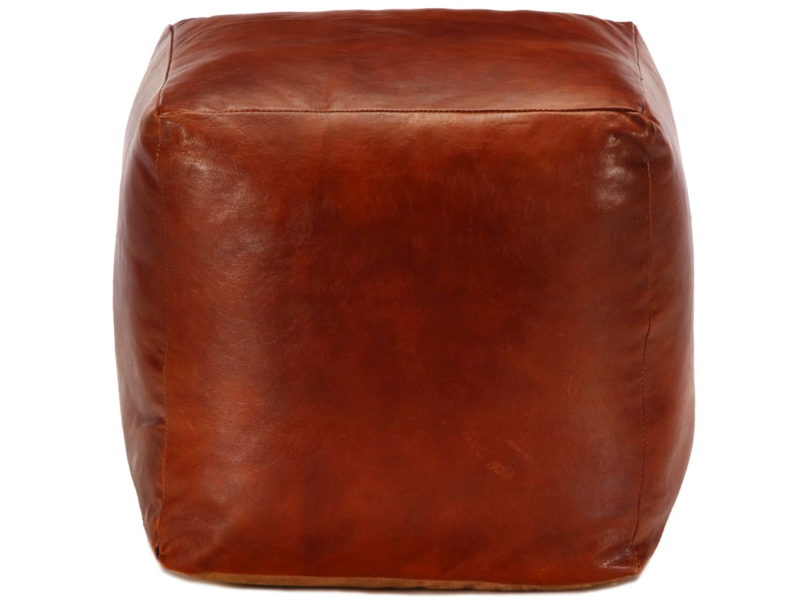 Maison Exclusive - Puf 40x40x40 Cm Cuero Genuino De Cabra