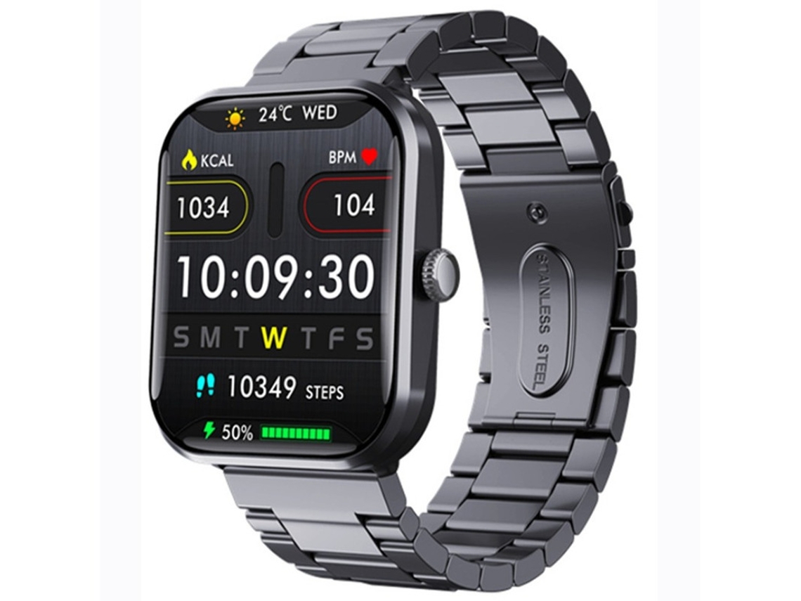 Reloj inteligente con monitorización de frecuencia cardíaca, presión arterial y temperatura, notificaciones push y medición no invasiva de azúcar en Bestvite.