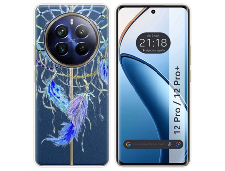 Funda Diseño Plumas para Realme 12 Pro 5G / 12 Pro Plus 5G TUMUNDOSMARTPHONE Silicona Multicolor