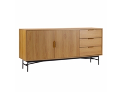 Aparador de 2 puertas y 3 cajones en acero y MDF decorado con melamina 160 cm