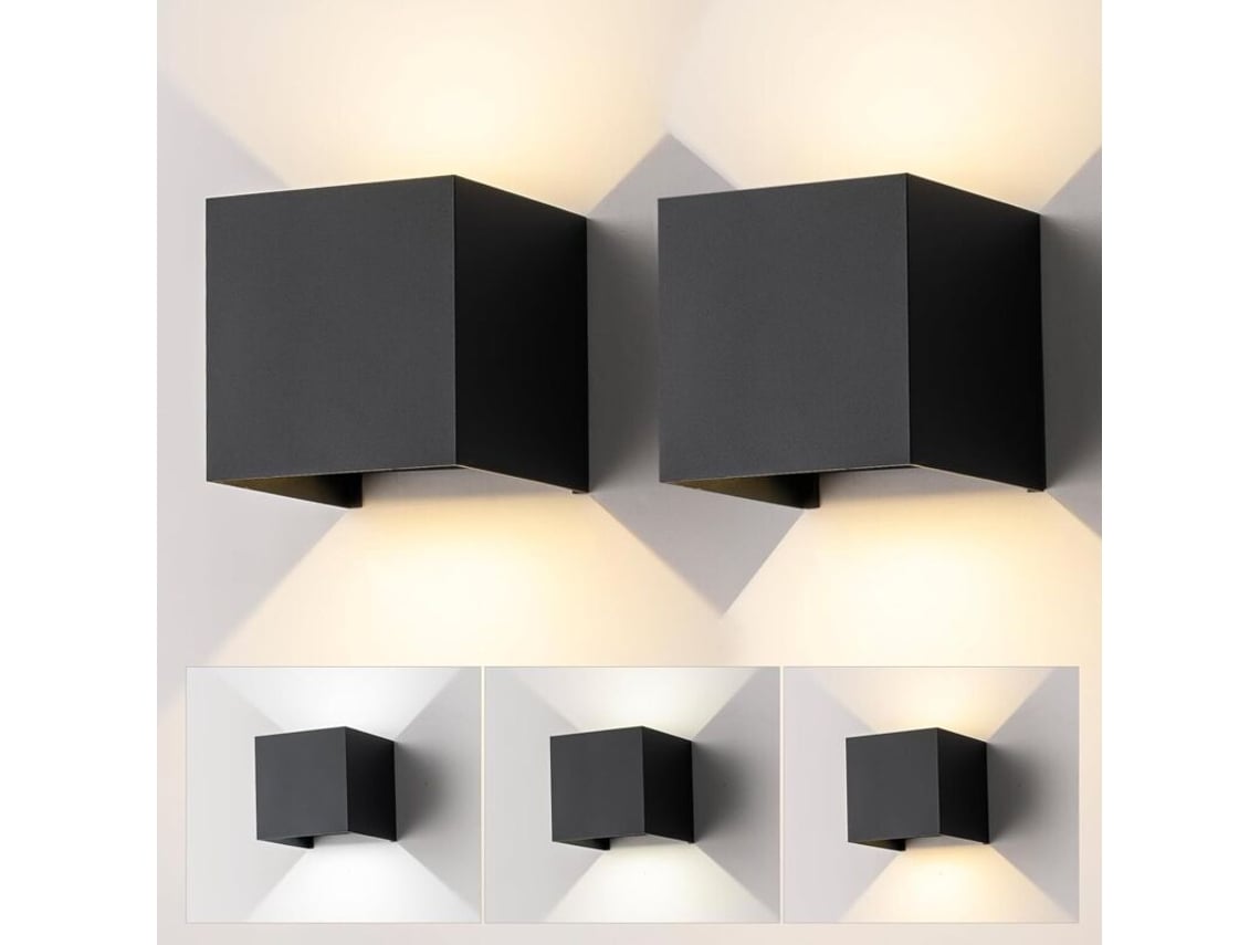 Juego De 2 Apliques Led Modernos Para Pared, Aptos Para Uso Interior Y Exterior.