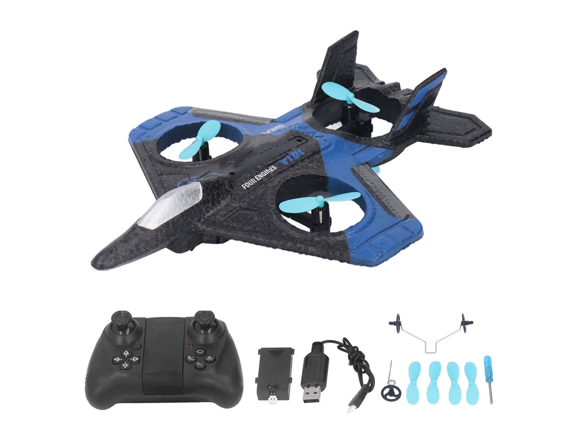 Dron V25 4k Para Fotografía Aérea, Control Remoto, Juguete Para Niños De 14 Años En Adelante, Azul, 1 Batería.