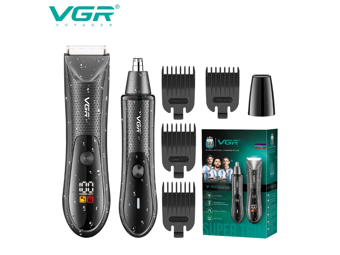Recortadora Eléctrica De Vello Corporal, Afeitadora Lavable De Cuerpo Completo, Recortadora De Vello Nasal Con Pantalla Digital Lcd.