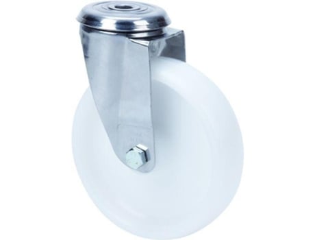 Rueda giratora agujero m12 inox.20zli80-ut poliamix blanco eje liso ALEX