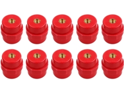 Paquete De 10 Aisladores De Barra Colectora Rojos De Alta Resistencia Sm-35 M8