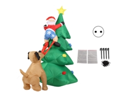 Árbol de Navidad inflable con luces LED para jardín exterior