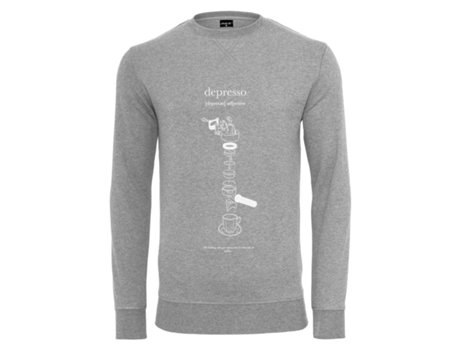 Camiseta Unisex MISTER TEE Cuello Redondo Depresso Gris (S)