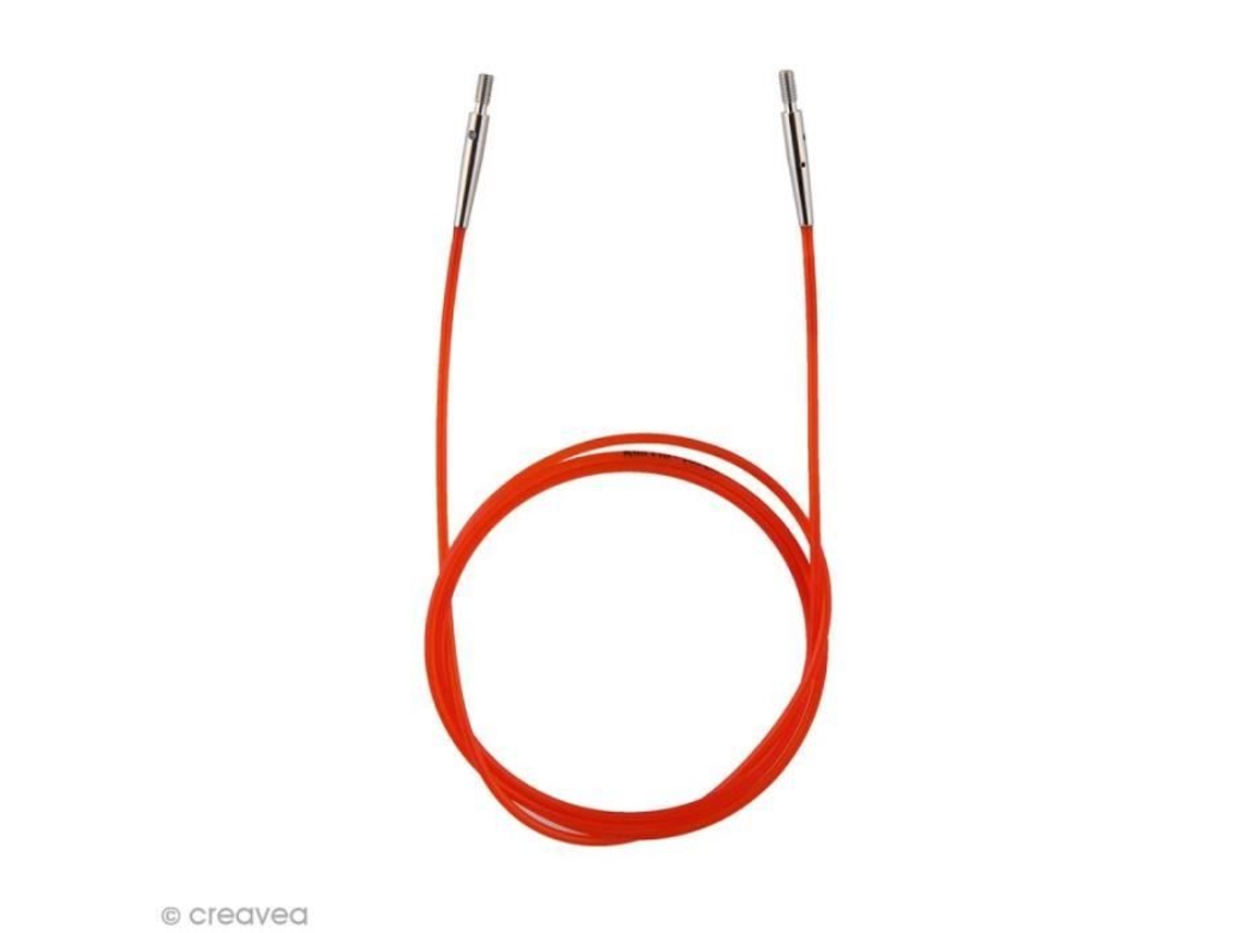 Cable de aguja intercambiable Knitpro de 76 cm, color rojo. Accesorio para tejer Knit Pro.