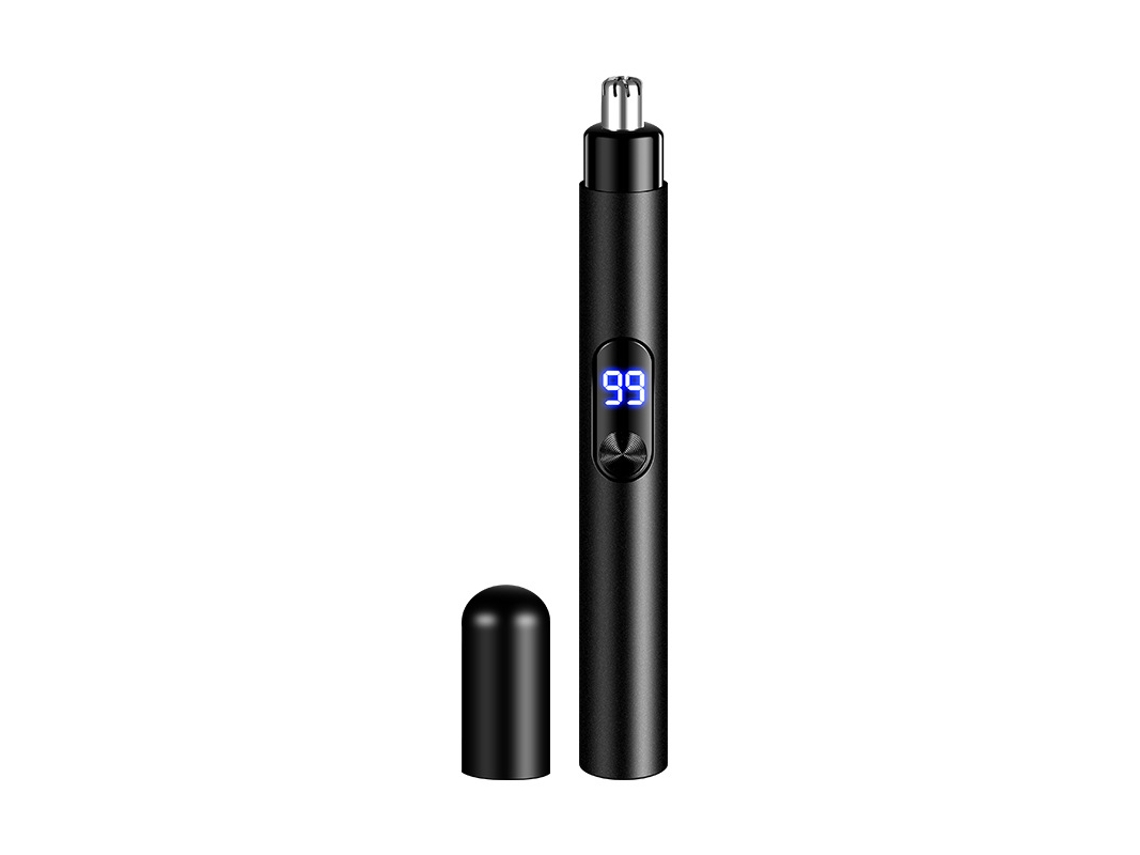 Afeitadora eléctrica recargable para hombre, color negro.