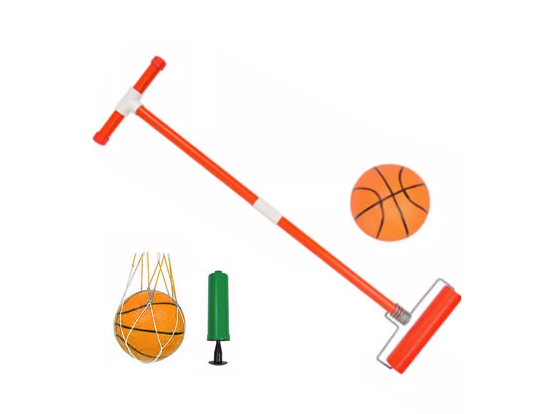 Ats-juego De Pelota Rodante Para Niños Set Entrenamiento Deportivo Juguete De Pelota De Arrastre Interactivo Al Aire Libre Rojo