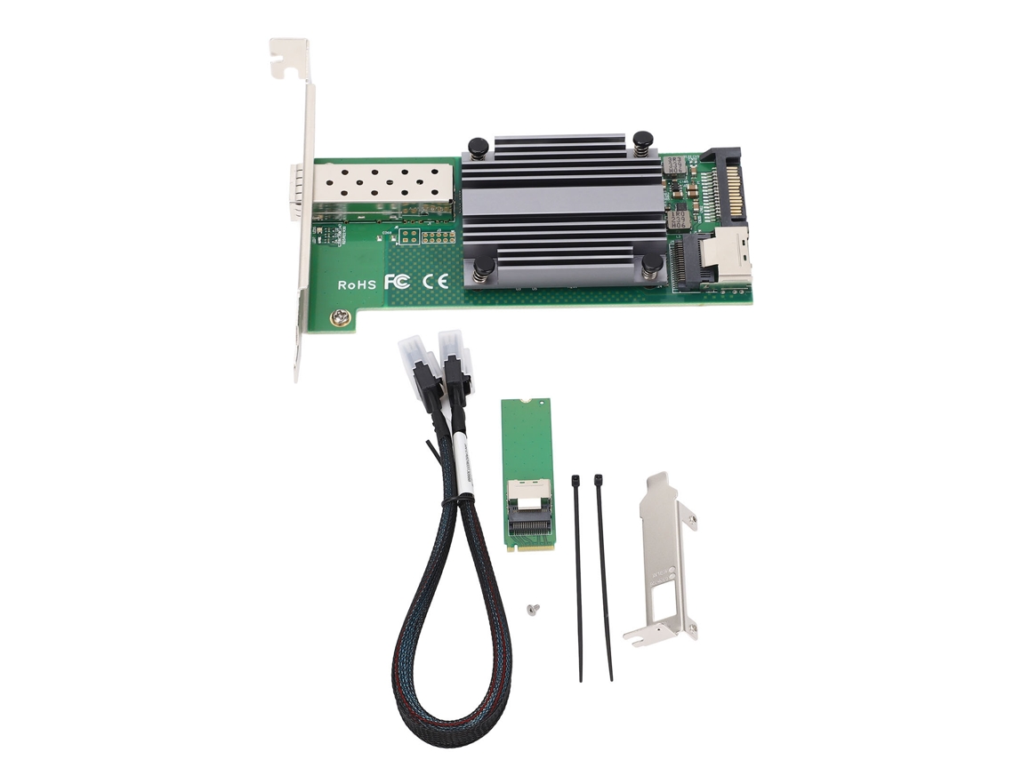 Placa De Rede Ethernet M.2 B+m Key 10gbe Sfp+ Controlador 82599 Para Servidor Industrial