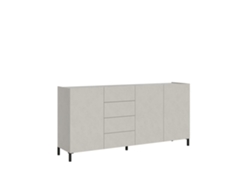 Aparador con 3 puertas y 4 cajones, 174x40x84 cm, color Cashmere Solaria.