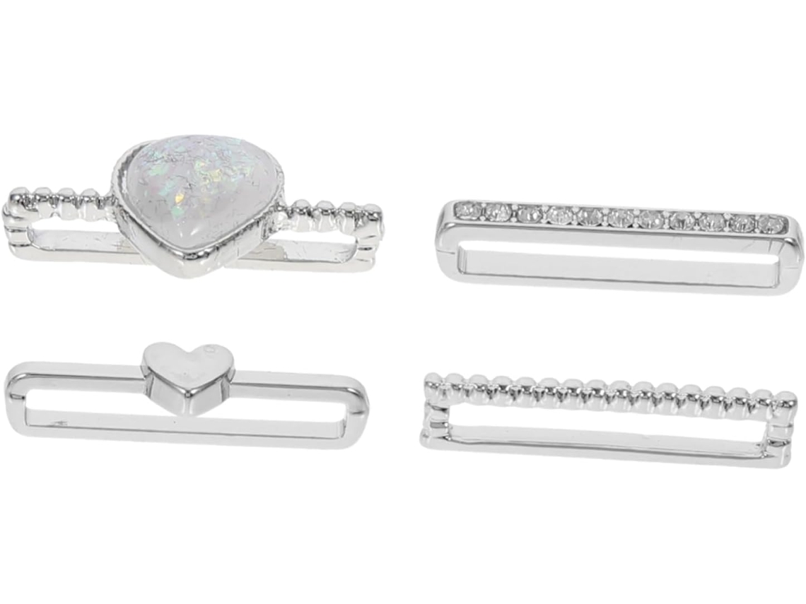 Juego de 4 dijes metálicos para pulsera de reloj. Gokoco