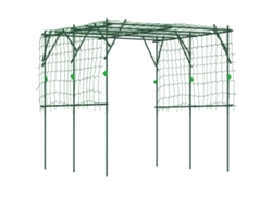 Celosía Jardín Acero Soporte Plantas Trepadoras 223x223x223cm Verde