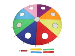 2026-conjunto De Juego Paracaídas Paraguas Para Niños Juego De Golpear Topos 9 Agujeros Forma Redonda Inflable Para Exteriores