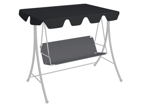 MAISON EXCLUSIVE Dosel de repuesto columpio de jardín negro 150/130x70/105 cm