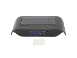 Reloj Solar Digital Led Portátil Para Coche, Azul, Accesorio Decorativo De Abs.