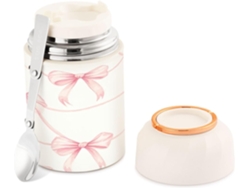 Tarro Térmico Bows De Acero Inoxidable Sin Bpa Con Boca Ancha Para Sopas Y Almuerzos, Incluye Cuchara 500 M...