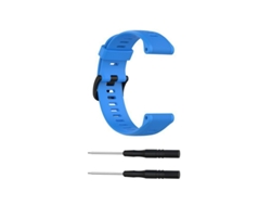 Correa de silicona azul con rayas horizontales para Garmin Instinct