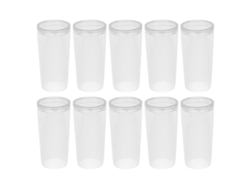 10 estuches transparentes para brochas de maquillaje, fundas protectoras para guardar brochas redondas. Rosewell