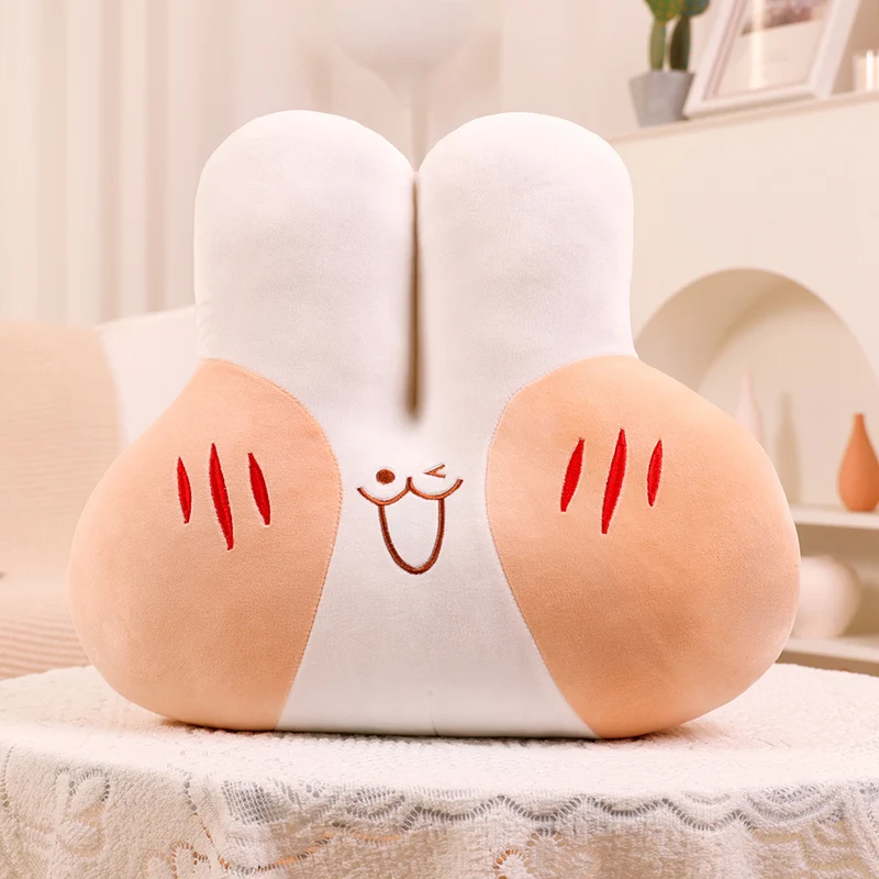 (tímido 50 Cm) Almohada De Peluche De Conejo Pan Adulto, Cojín Para Sofá, Almohada De Peluche De Dibujos Animados