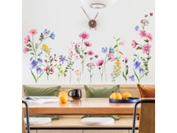 Adhesivo de hierba y mariposas, decoración para rincón de salón y dormitorio NEVEANCE