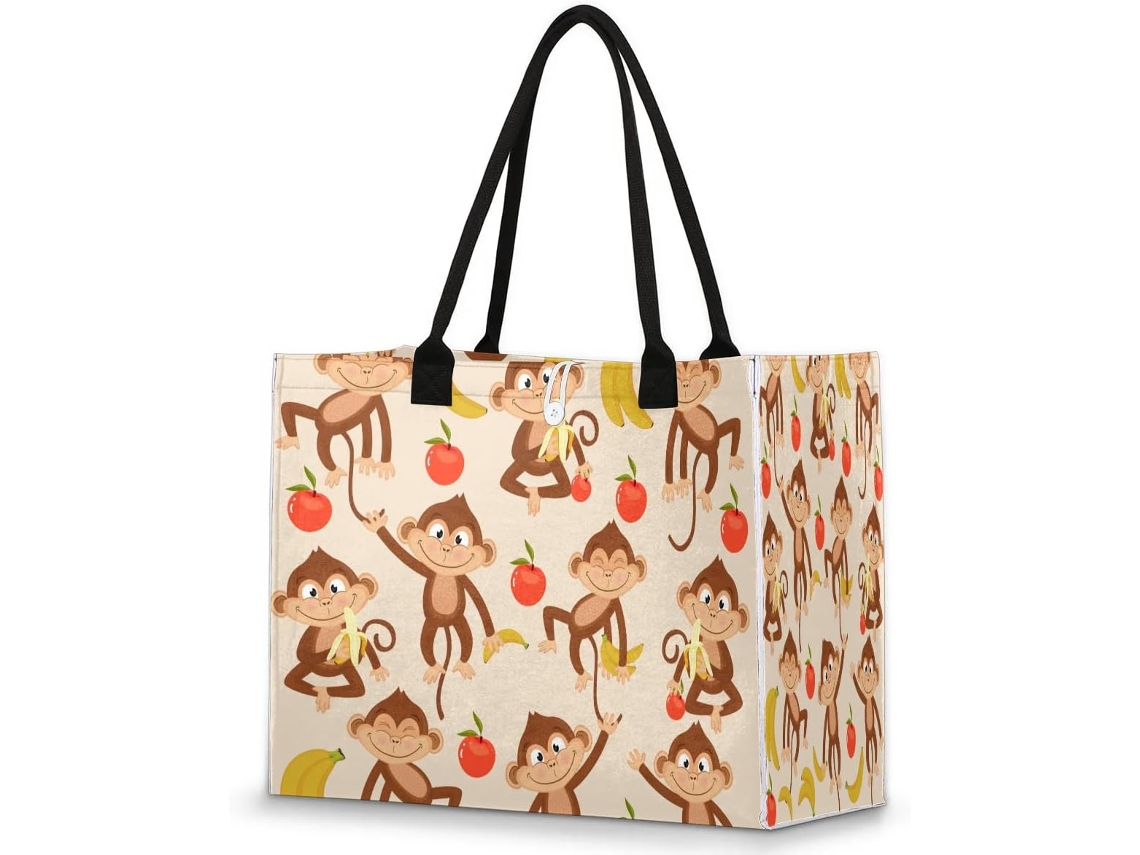 Bolso Tropicallife grande y divertido con forma de mono para hombre y mujer, 42 x 17 x 33 cm, de Pa Designs.