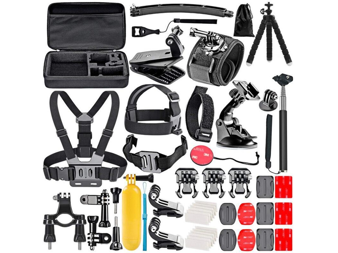 Kit De Acessórios Para Câmera De Ação 50 Em 1 Compatível Com Gopro E Outras Marcas