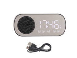 Reloj Despertador Digital Con Radio Fm Y Altavoz Bluetooth Portátil Para Leer, Cocinar Y Montar A Caballo.
