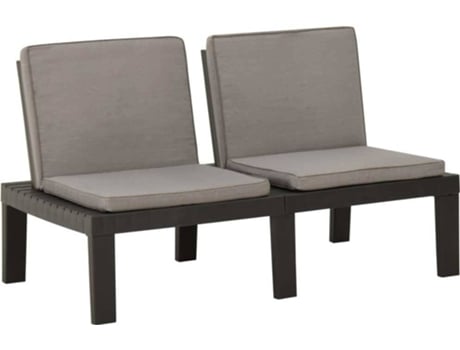 Banco VIDAXL Gris Plástico (130x65x70 cm)