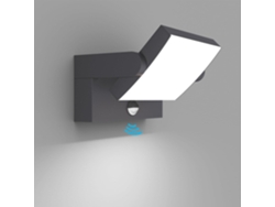 Aplique De Pared Led De 18 W (interior/exterior) Con Sensor De Movimiento – Aplique Con Panel Led Giratorio – Blanco Frío 6000 K