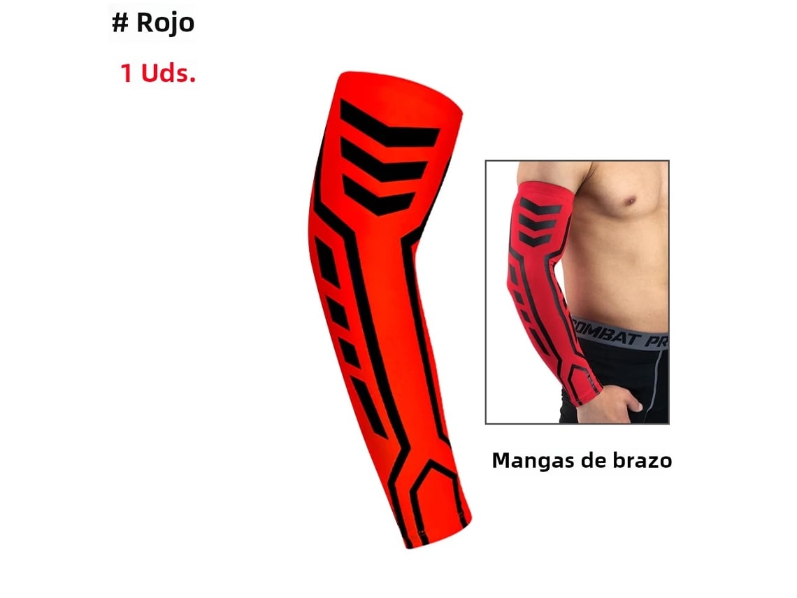 Brazalete deportivo de compresión, absorbe la humedad y el sudor, unisex, Mdug Warm (rojo, 1 unidad)