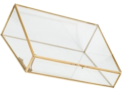 Joyería Cristal Trapezoidal Grande 30x20 Almacenamiento Transparente Anillos Pendientes Elegante Presentación