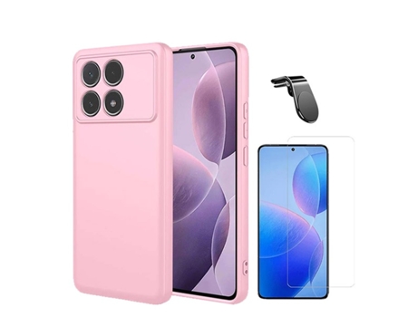 Funda Clearglass Safe Driving para Xiaomi Xiaomi Poco F6 Pro PHONECARE Rosa