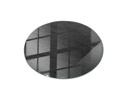 Espejo redondo de cristal para mesa (70 cm - Textura de piedra natural - Negro)