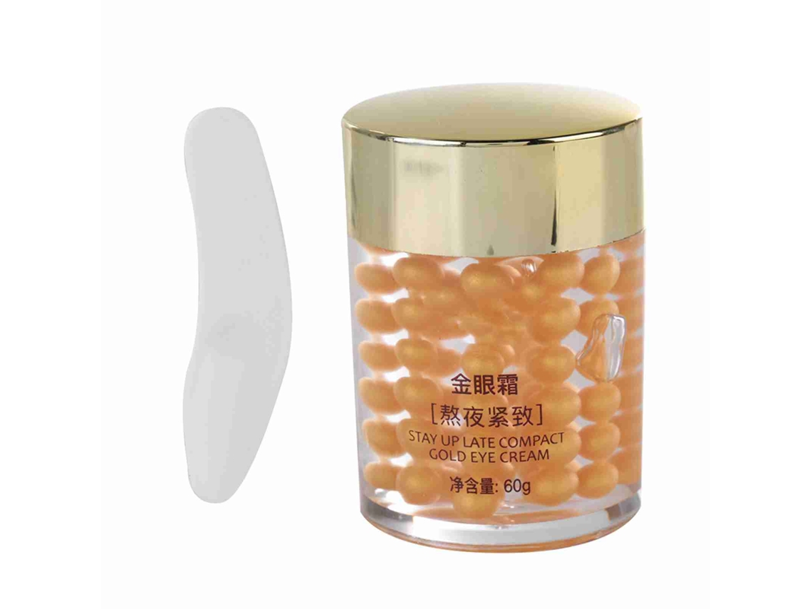Crema reafirmante dorada para el contorno de ojos de 60 g para eliminar la flacidez y las bolsas, hidratante y para el cuidado de la piel del contorno de ojos.