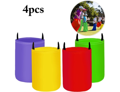 Sacos de lúpulo para niños, juego de 4 piezas de carrera de sacos al aire libre para fiestas y festivales deportivos, juego de fiesta de juegos de ...