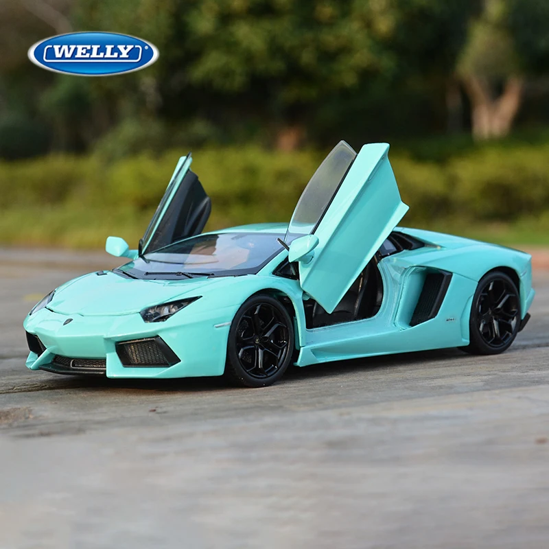 (azul) Decoración Para Maquetas De Coches De Carreras De Aleación A Escala 1:24