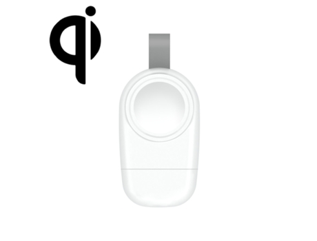 Cargador de succión magnético inalámbrico portátil USB para Apple Watch 1/2/3/4/5/6/7/SE (blanco)